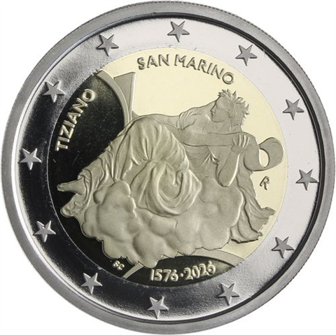 San Marino-2 Euro-2026-PP-Tizian-Etui