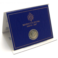 Vatikan-2-Euro-2007-80-Geburtstag-Papst-Benedikt-Folder