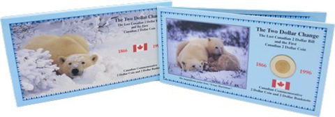 Kanada-2x2Dollar-1996-Eisbär-Two Dollar Change-Folder