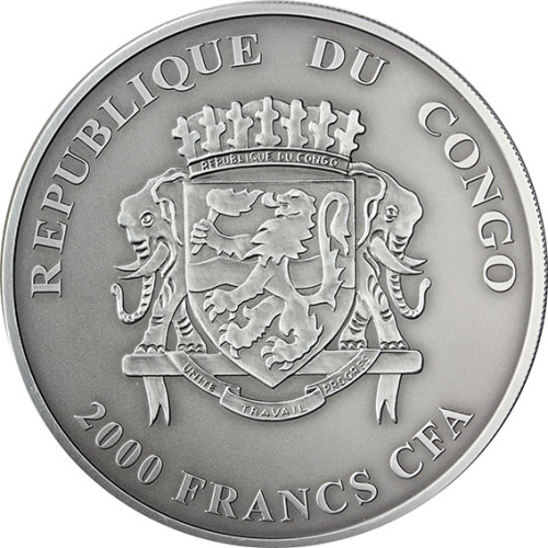 3 Oz Silber Nilpferd - Kongo 2013 - Hippo 3 Silver Ounces
