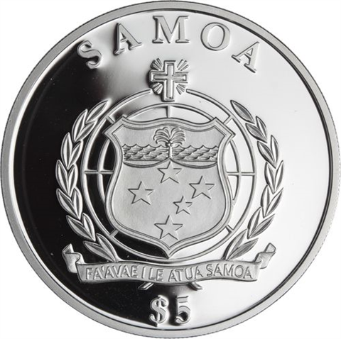 Samoa-5 Dollar-2010-175 Jahre deutsche Eisenbahn-RS