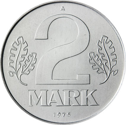 DDR 2 Mark Kursmünzen 1957 bis 1989 