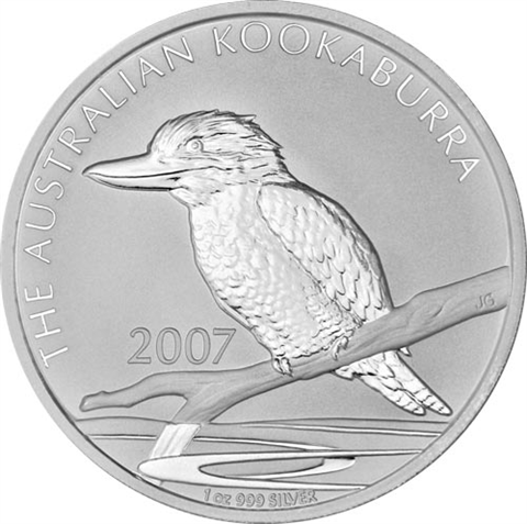 Australien-1-Unze-Silber-2007---1-Dollar-Kookaburra-RS
