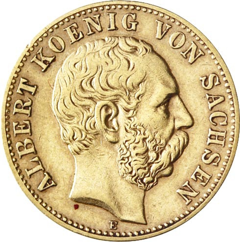 Kaiserreich 10 Mark 1891-1898 König Albert von Sachsen J.263 