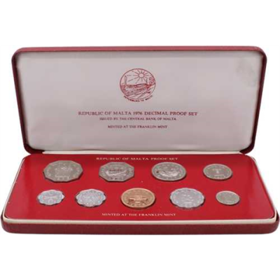 Malta-10,93 Mils-1976-PP-KMS-Etui