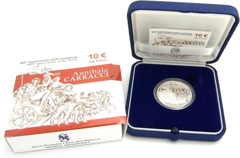 Italien 10 Euro 2009 PP 400. Todestag von Annibale Carracci III