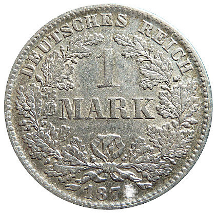 Kaiserreich 1 Mark Silber 1876 - Wilhelm I