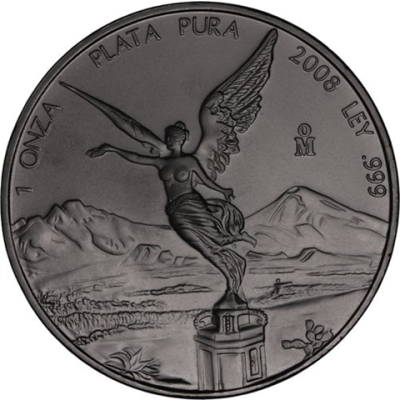 Mexiko-1 Onza-2008-AGstgl-Black-Siegesgöttin-RS