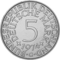 Heiermann Silberadler Münzen Deutschland 5 DM 1974 Silber 