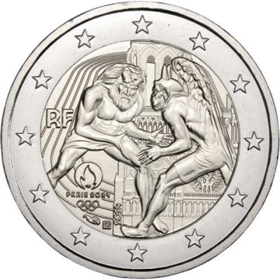 Frankreich-2Euro-2024-Stgl-Olympiade Paris Herkules-RS