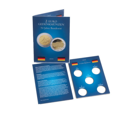 359218 Münzkarte Zubehör für 2-Euro Gedenkmünzen 2019 Bundesrat Deutschland 