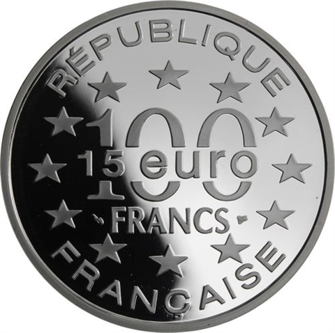 Frankreich-15 Euro 100 Francs-1996-AGpp-Brüssel-RS