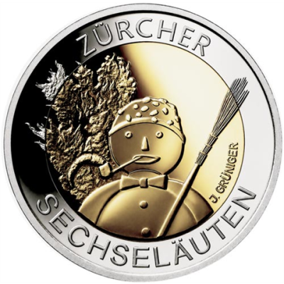 Schweiz-5-Franken-2001-PP-Zürcher-Sechseläuten-RS