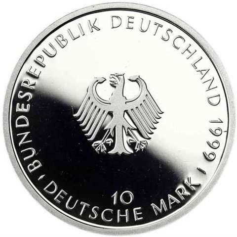 Deutschland-10-DM-Silber-1999-PP-50-Jahre-Grundgesetz-I