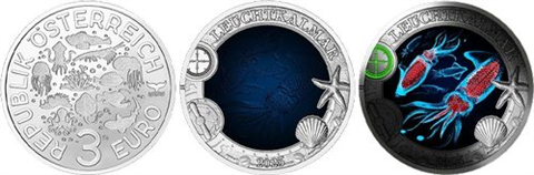 Österreich-12x3 Euro-2022-2025-Meereswelten-Set BuchI