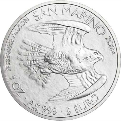 San Marino-5 Euro-2024-AGstgl-Wanderfalke-RS