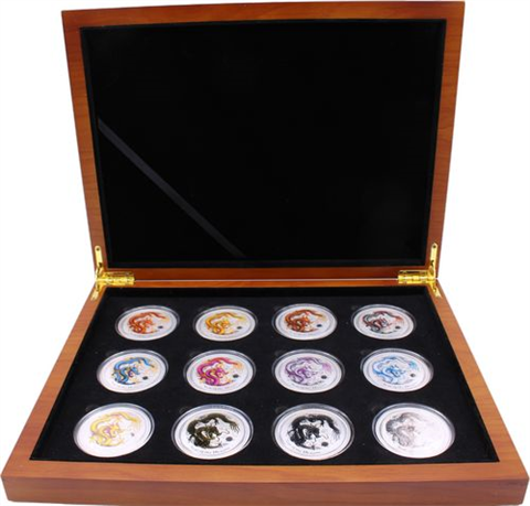 Australien-12x1 Dollar-2012-AGstgl-Drache-VS