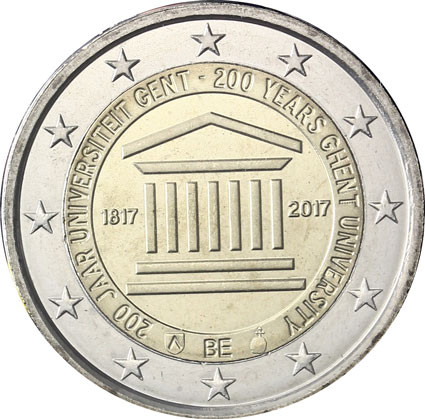Belgien 2 Euro Sondermünze 200 Jahre Uni zu Gent 2017 