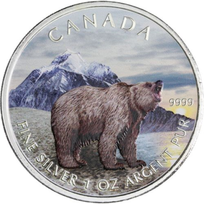 Kanada-5 Dollar-2011-AGstgl-Grizzly Bear-Farbe-RS