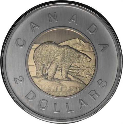 Kanada-2Dollar-1996-Eisbär-Folder RS