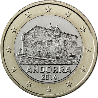 1 Euro Andorra Kursmuenzen Bankfrisch 