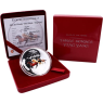 Tokelau-1 Dollar-2014-AGpp-Drei Pferde Ying Yang-Farbe-Etui
