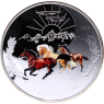 Tokelau-1 Dollar-2014-AGpp-Drei Pferde Ying Yang-Farbe-RS