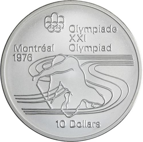 Kanada-14x10+14x5 Dollar-1973-1976-AGstgl-Olymp Montreal 76-Etui