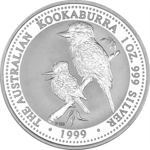 Australien-1-Unze-Silber-1999---1-Dollar-Kookaburra-RS