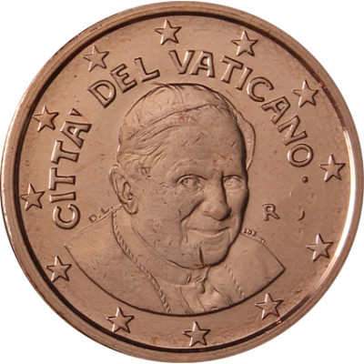 Vatikan 1 Cent Papst Benedikgt 