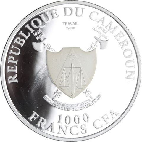 Kamerun-1000 Francs-2012-AGpp-Drache-Farbe-RS