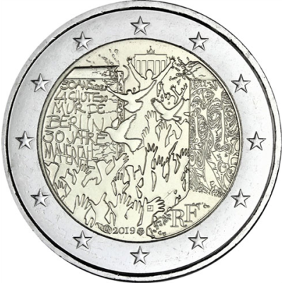 Frankreich-2-Euro-2019-Mauerfall-bfr-shop