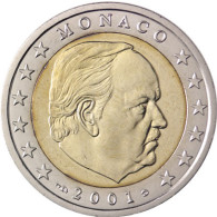 Monaco 2 Euro 2001 bfr. Fürst Rainier III. Grimaldi