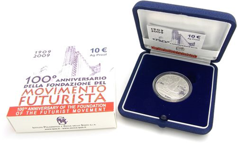 Italien 10 Euro 2009 PP 100 Jahre Futuristische Bewegung III