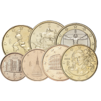 Italien-1,88Euro-2004-Kleinmünzsatz-1Cent-1Euro-RS