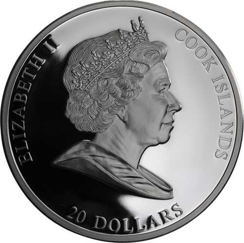 Cookinseln-20 Dollar-2010-AUAGpp-Window of Heaven Da Vinci-RS