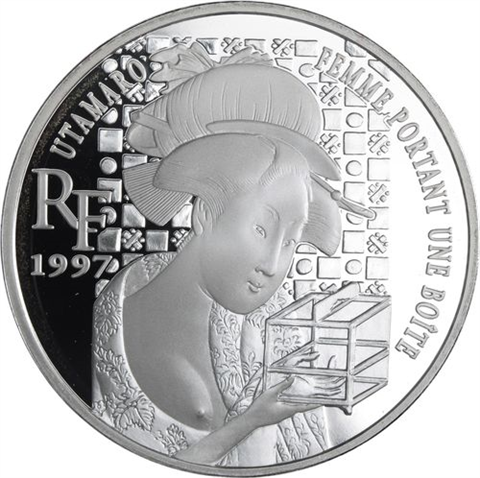 Frankreich-1,5 Euro 10 Francs-1997-AGpp-Femme Portant-RS