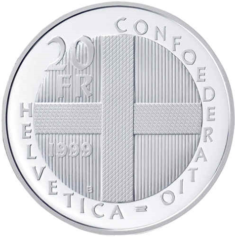 Schweiz-20Franken-1999-AGpp-SchlachtDornach-rs