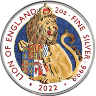 Grossbritannien-5Pfund-2022-stgAg-Tudor-Beasts-Lion-Farbe-RS-1