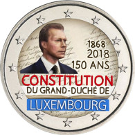 Luxemburg 2 Euro 2018 bfr. 150 Jahre Verfassung in Farbe 