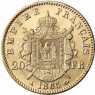 RV Frankreich 20 Francs Napoleon III mit Kranz 