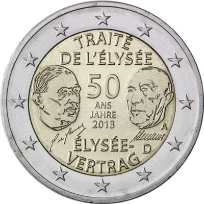 Deutschland-2Euro-2013-bfr-Elysee-Vertrag-A-RS