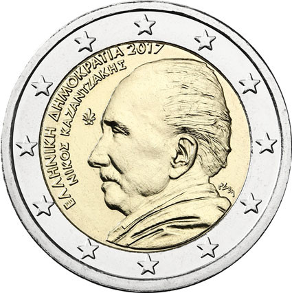 2 Euro Sondermünze Kazantzakis aus Griechenland 