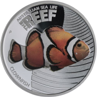Australien-50 Cent-2010-AGpp-Clownfish-Farbe-RS