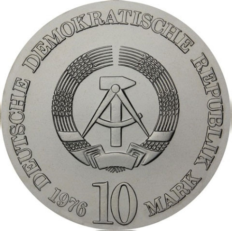 J.1562- DDR 10 Mark 1976 stgl. Carl Maria von Weber Sonderpreis 