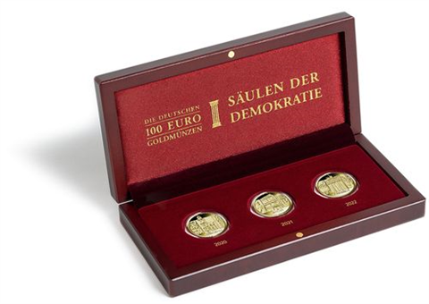 363141 - volterra-muenzetui-fuer-3-dt-100-euro-goldmuenzen-saeulen-der-demokratie-in-kapseln