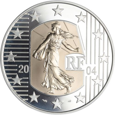 Frankreich-5 Euro-2004-AUAGpp-Säerin-RS