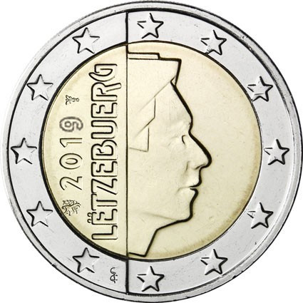 2 Euro Münze aus Luxemburg von 2019 Henri I.