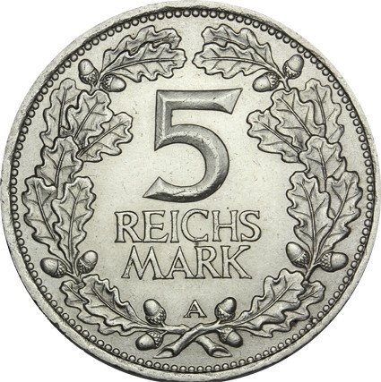 Weimarer Republik 5 Reichsmark 1925 "Jahrtausendfeier der Rheinlande"