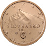 Slowakei 2 Cent 2014 bfr. Gifpel der Berges Kriva´n, Hohe Tatra 